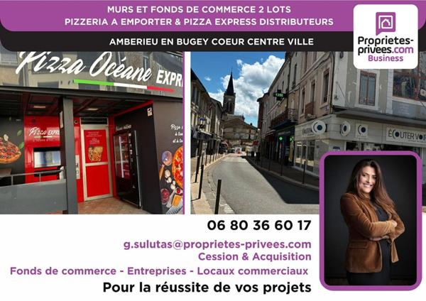 MURS ET FOND DE COMMERCE - Pizzeria à emporter authentique à fort débit