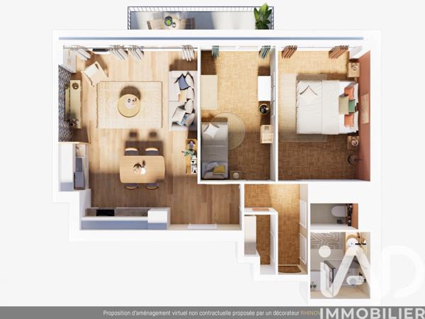 Appartement à vendre 3 pièces 61 m² Paris 15