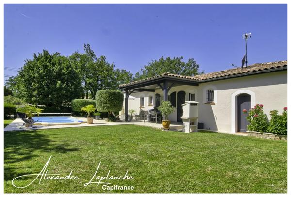 Dpt Tarn et Garonne (82), Maison de plain-pied parfaitement entretenue, au calme, avec piscine, garage et commerces accessibles à pied, à SAINT ETIENNE DE TULMONT.