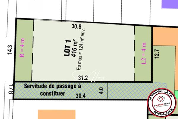 Terrain à vendre de 416 m²