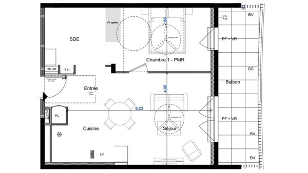 Appartement à vendre 2 pièces 46 m² Antibes