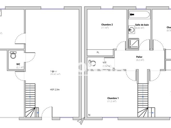 Location Maison 6 pièces 102.41 m² - LOT G Luisant 28600