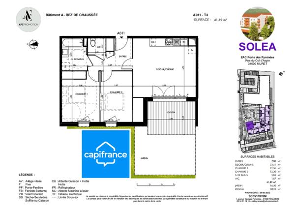 Appartement à vendre 3 pièces MURET (31)