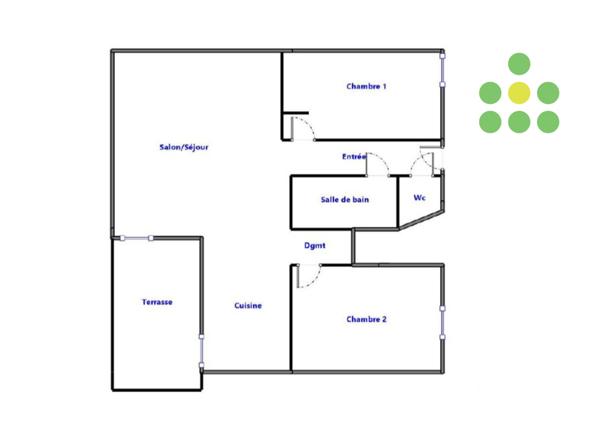 Appartement 3 pièces - 68 m² Exclusivité efficity