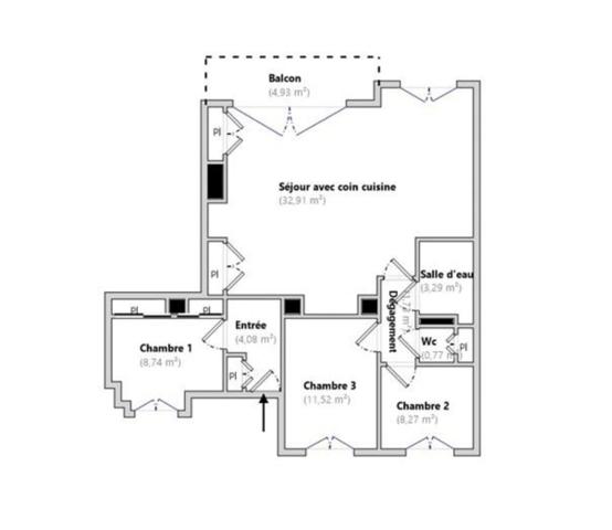 Saint-Cloud - Quartier Val d’Or - 71m² rénové - 3 chambres - Balcon - Gare 4mn