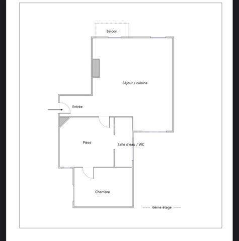 Appartement à louer 3 pièces PARIS 20EME ARRONDISSEMENT (75) en excellent état avec balcon au 6eme étage
