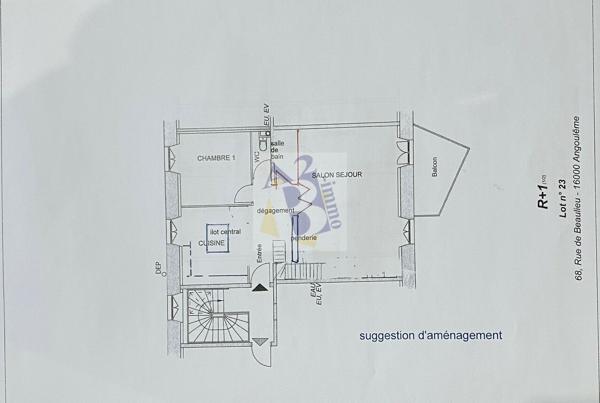 Vente appartement Angouleme (16000), 128.00m² avec 4 chambre(s). Agence Allard Brimeaud