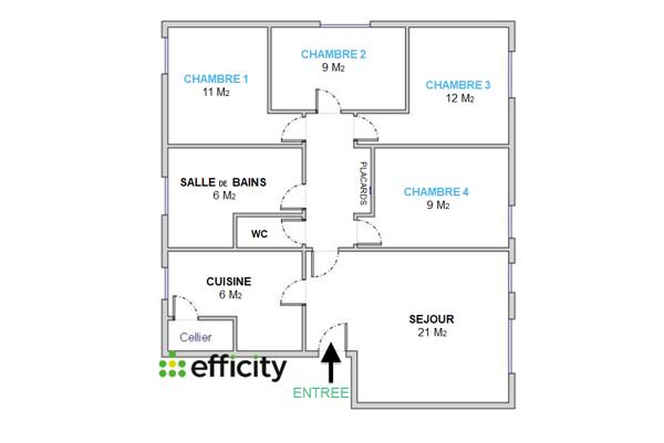 Appartement
         5 pièces
        - 82 m² 320 000 € *