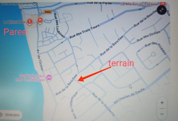 Terrain à vendre de 530,00 m² BRETIGNOLLES SUR MER (85)