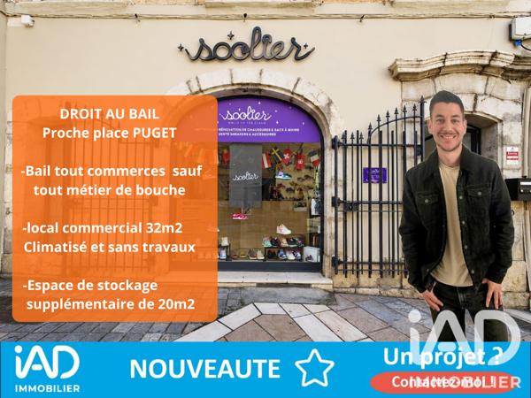 Droit au bail à vendre 52 m² Toulon