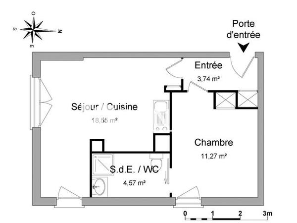 Location Appartement 2 pièces 38.13 m² - 9 JEAN JACQUES ROUSSEAU BAT.F Saint-brice-sous-foret 95350