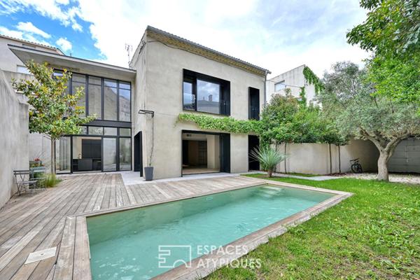 Maison d’architecte contemporaine avec piscine et garage