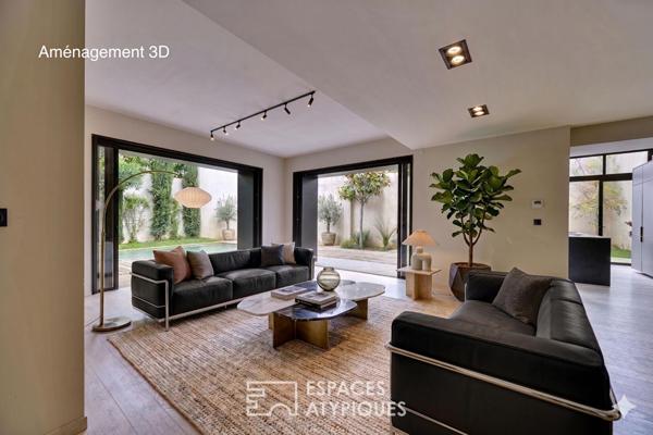 Maison d’architecte contemporaine avec piscine et garage
