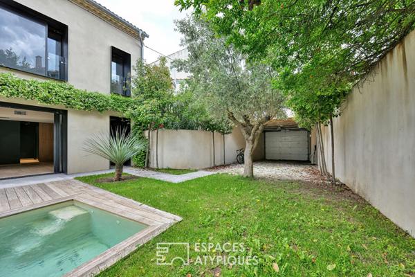 Maison d’architecte contemporaine avec piscine et garage