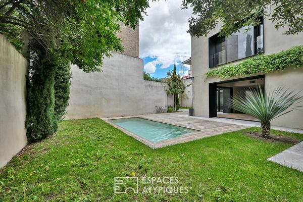 Maison d’architecte contemporaine avec piscine et garage