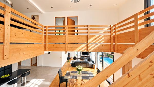 Architecture contemporaine - 2015 - piscine et grand garage - Biarritz