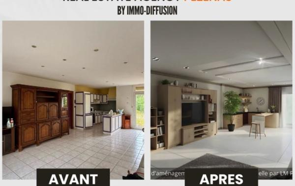 Vente Villa de plein pied 4 faces 3 chambres à rafraîchir Pezenas   
