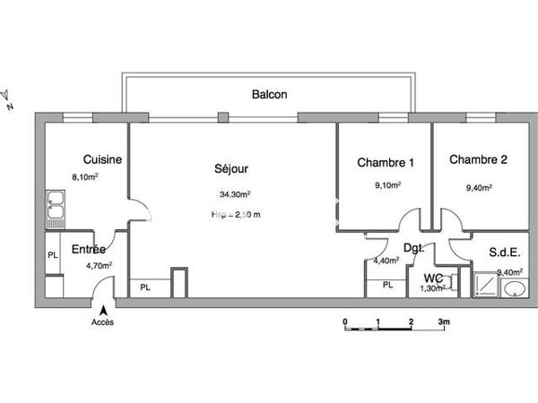 Location Appartement 3 pièces 74.7 m² - 6 RUE DES MEUNIERS Montivilliers 76290
