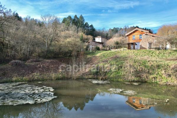 MAISON DE 220 M2, RÉNOVÉE EN 2014, TERRAIN DE 6 HA, 4 CHAMBRES, SALLE DE JEUX, 3 PUITS, ÉTANG, ASSAINISSEMENT AUX NORMES À VENIR, POMPE À CHALEUR DE 2016 AVEC CHAUFFAGE AU SOL, FIBRE OPTIQUE