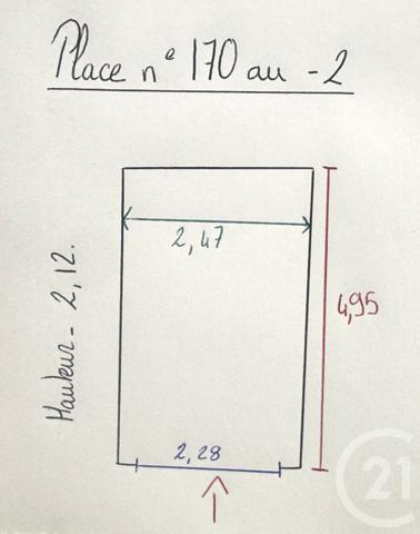 Parking à vendre  12,23 m2 LYON - 69007