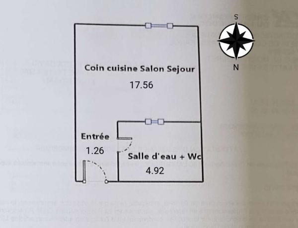 Port La Nouvelle centre ville studio de 24 m²