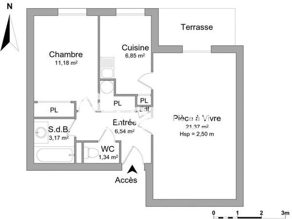 Location Appartement 2 pièces 50.5 m² - 9 CHEMIN D'AUZEVILLE Toulouse 31400