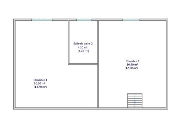Maison 95 m² - vivable de plain-pied - sous-sol complet - jardin.