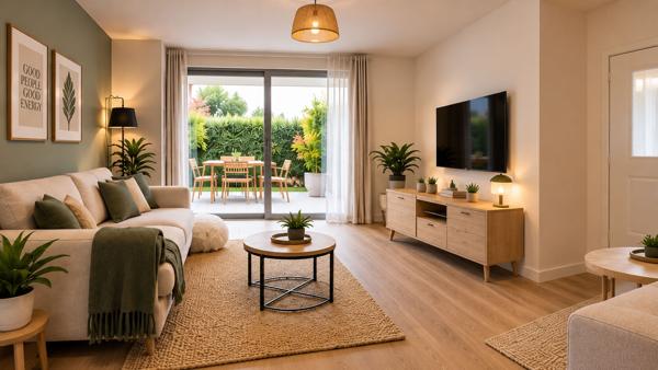 Magnifique Studio neuf de 30m2 avec terrasse (13m2), jardin (24m2) et parking extérieur