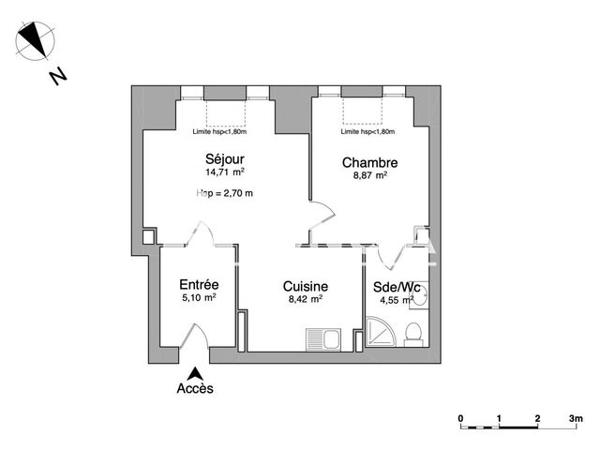 Location Appartement 2 pièces 41.7 m² - 21-23 RUE DU MAROQUIN Strasbourg 67000