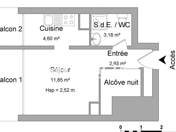 Location Studio meublé 22.56 m² - TOUR EXTERIEURE 2 - 2 PASSAGE DE L'EUROPE La Rochelle 17000