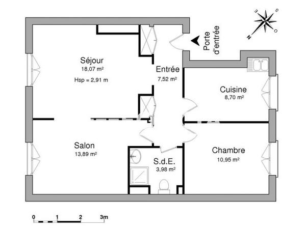 Location Appartement 3 pièces 63.11 m² - 4 RUE DE LYON Brest 29200