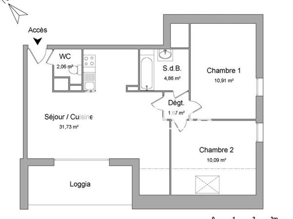 Location Appartement 3 pièces 61.32 m² - 224 RTE DE NEUFCHATEL Bihorel 76420