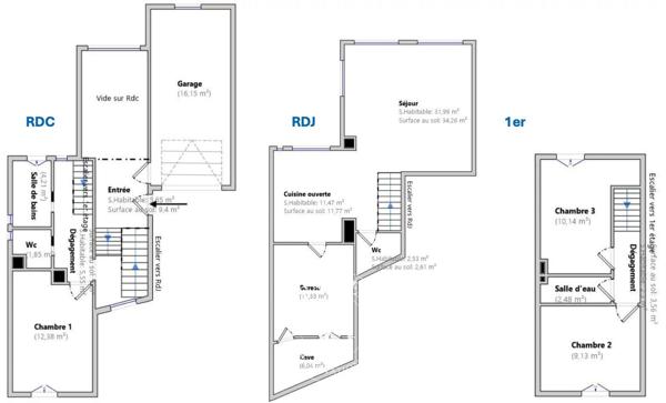 Rueil-Malmaison, Maison 3 Chambres -  126 m² à vendre