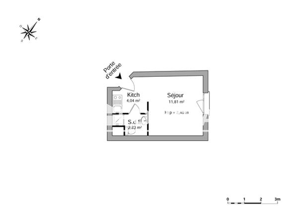 Location Studio 18.08 m² - 28 BD GEORGES POMPIDOU Caen 14000