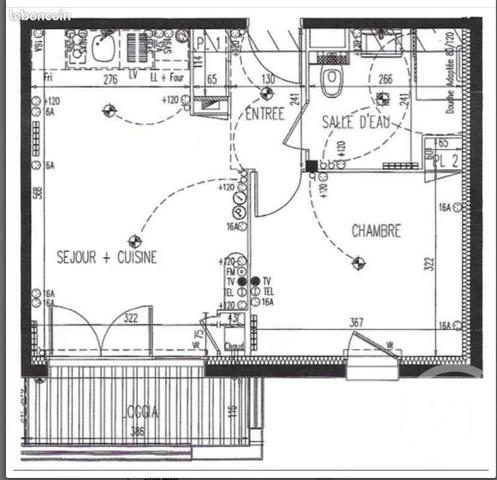 Appartement T2 à vendre  2 pièces - 41,16 m 2   PLEURTUIT  - 35