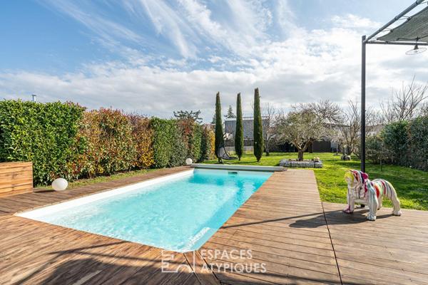 Maison de ville avec jardin et piscine en plein coeur de Villefranche sur Saône