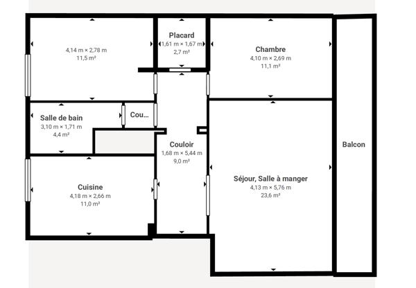 Appartement
         3 pièces
        - 80 m² Exclusivité 230 000 € *