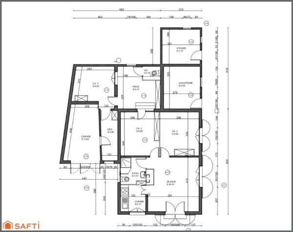 Maison à rénover 2 à 3 chambres
