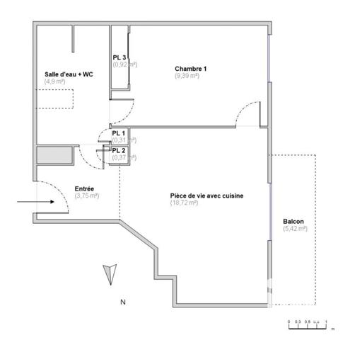 Appartement à vendre 2 pièces 38 m² Villeurbanne