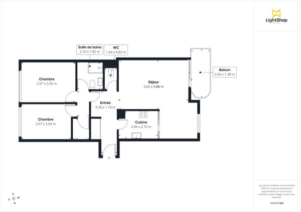 Appartement 4 pièces - 69m² avec balcon et parking - Rue Rosenwald, Paris