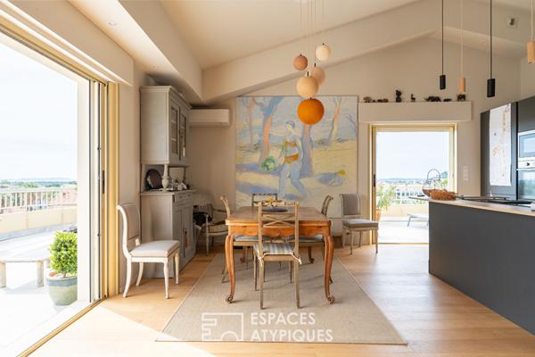Appartement en attique à Hyères avec terrasse vue dégagée et mer