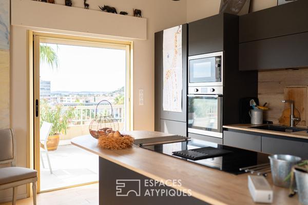 Appartement en attique à Hyères avec terrasse vue dégagée et mer