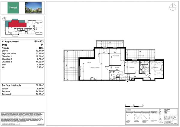 Appartement à vendre 4 pièces 88 m² Chartres