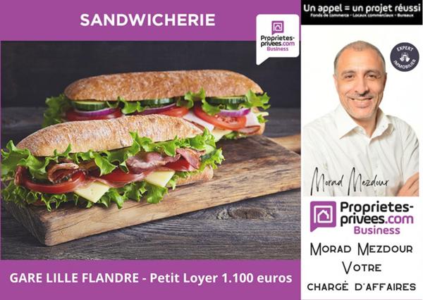 EXCLUSIVITE LILLE  59800 - GARE LILLE FLANDRE - SANDWICHERIE