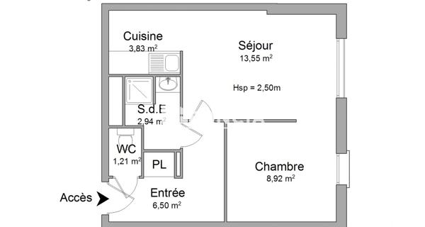 Location Appartement 2 pièces 36.95 m² - Chartres 28000