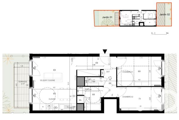 Appartement à vendre 3 pièces 58 m² Serris