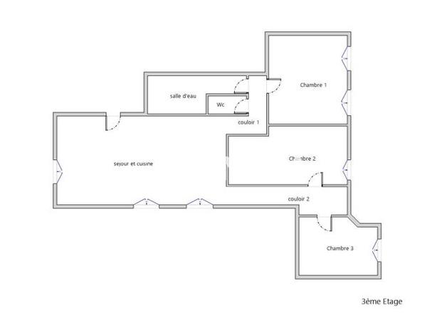 Location Appartement 4 pièces 68.86 m² - 34 RUE DE PAU Lourdes 65100
