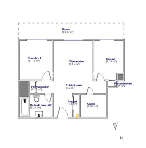 Appartement 2 pièces - 53 m² Exclusivité
