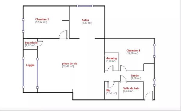Location Appartement 3 pièces 82 m2 à Vienne