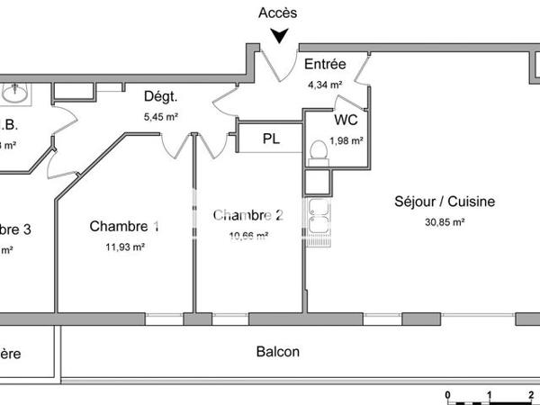 Location Appartement 4 pièces 79.82 m² - 25 RUE CLAUDE MONET Le Grand-quevilly 76120
